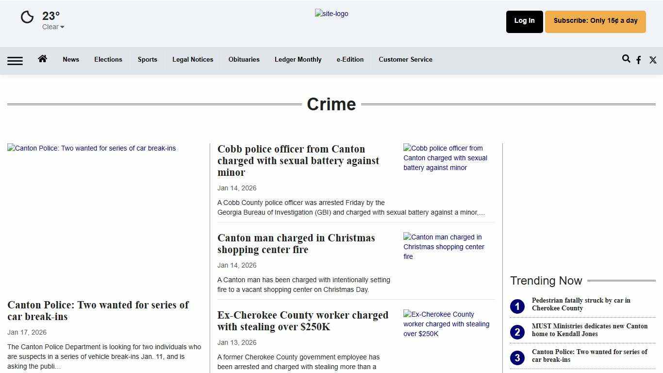 Crime | tribuneledgernews.com